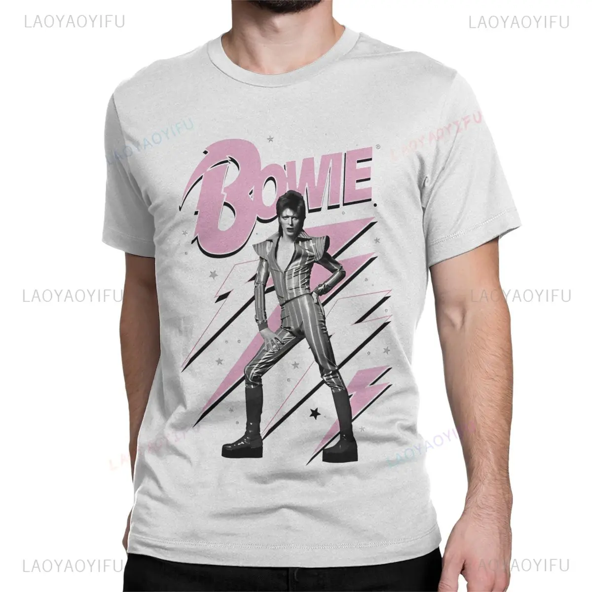 البرق ديفيدز ستار بودي ملابس الرجال النساء المطبوعة تي شيرت خمر قصيرة الأكمام طاقم الرقبة تيز جديد وصول الجرافيك تي شيرت #2