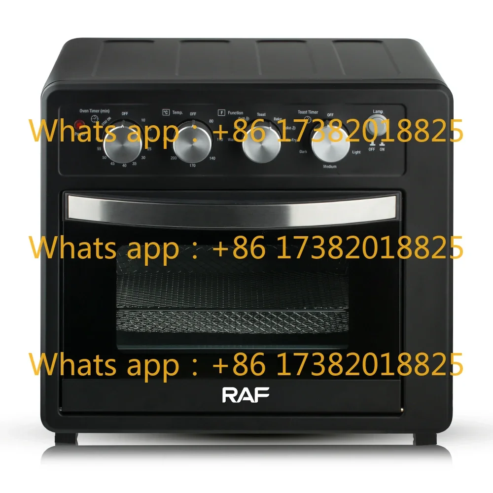Horno eléctrico RAF 1700W, freidora de aire, tostadora, 25L, 3 en 1, horno de convección multifunción para encimera con temporizador y Control de temperatura