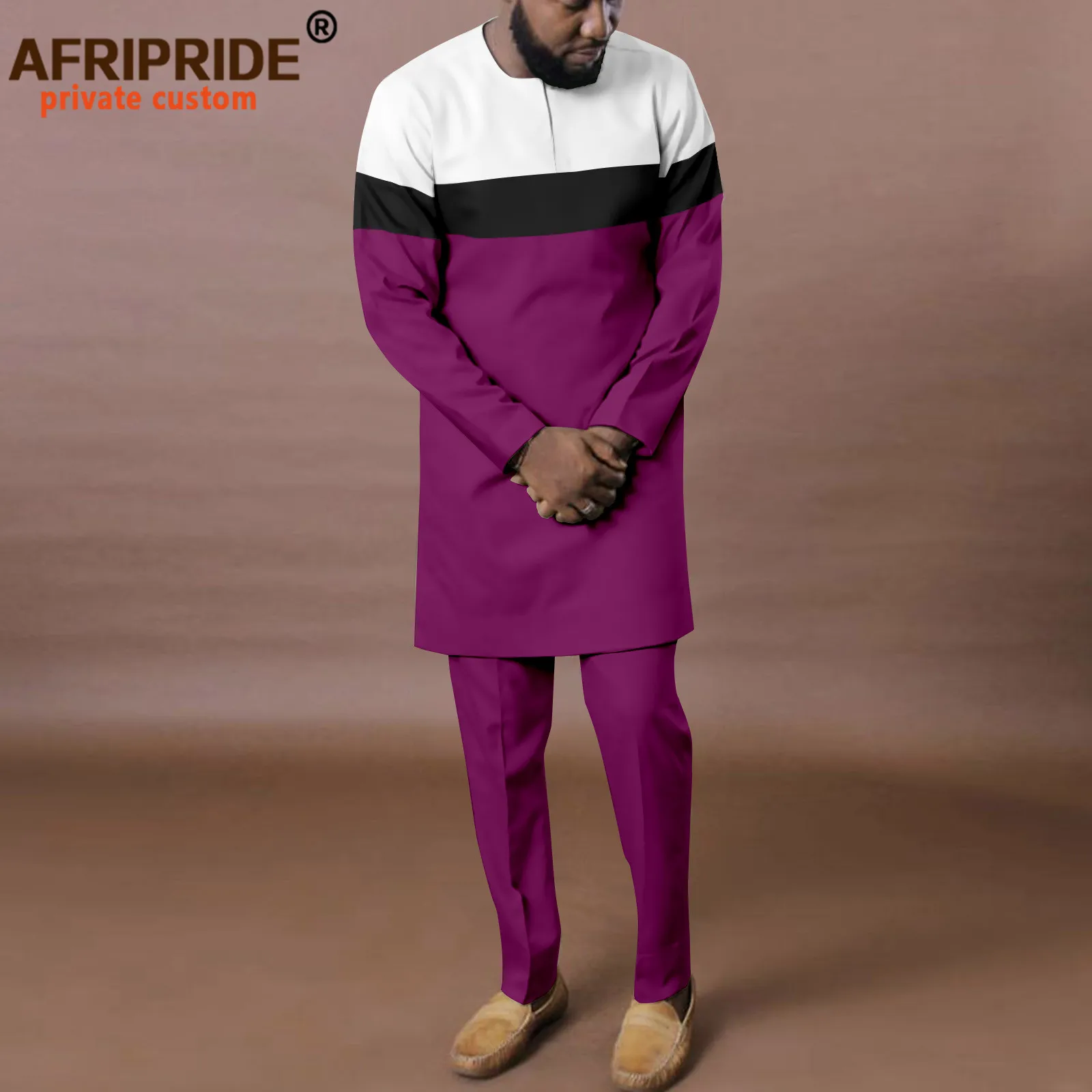 

Dashiki Men's Clothing Social Suit for Man Blouse and Pant Two-piece Suits for Men African Clothing for Gentleman A2216106