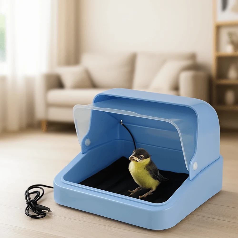 Visual Bird Incubator 3-speed Adjustment Adjustable Heat Bird Brooding Box Thermostat Controlled Parrot Incubator