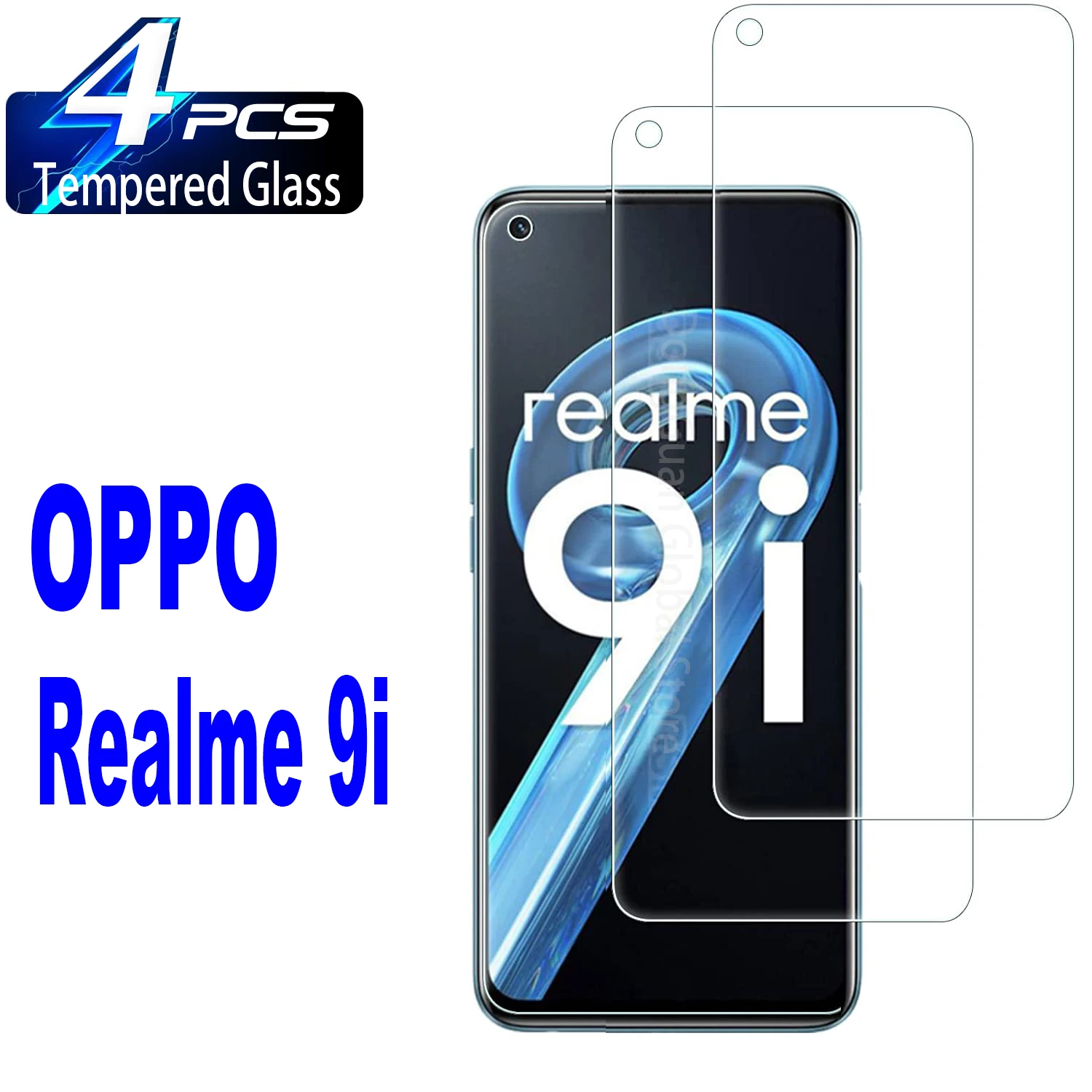 

2/4Pcs High Auminum Tempered Glass For OPPO Realme 9i Screen Protector Glass Film