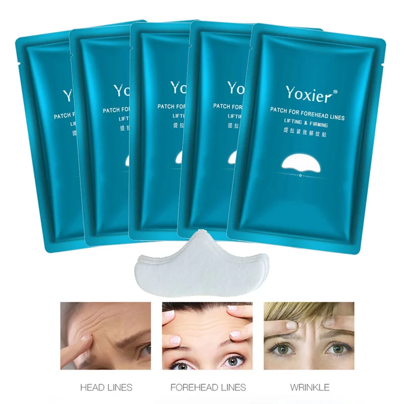 Forehead Line Removal Wrinkle Patch Forehead Firming Mask Frown Lines Treatment Stickers Hyaluronic Anti-Aging Lifting Skin Care