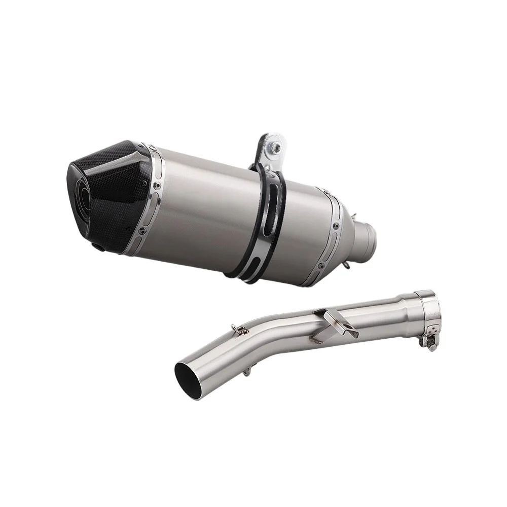 Für Suzuki GSF650 GSX650F 2007-16 Auspuffrohre Auspuffanlagen Endrohre Schalldämpfer 370mm Mittelrohr Slip-on – Detail 2