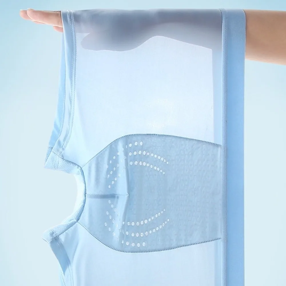 

3Pcs Thin Ice Silk Boxer Briefs Solid Color Large Size Ice Silk Boxer Underpants Lingerie Seamless Underwear for Men Daily