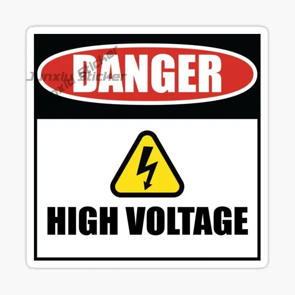 

DANGER HIGH VOLTAGE Vinyl Waterproof Self Adhesive Car Sticker Vinyl Waterproof Self-adhesive Car Accessories Decal