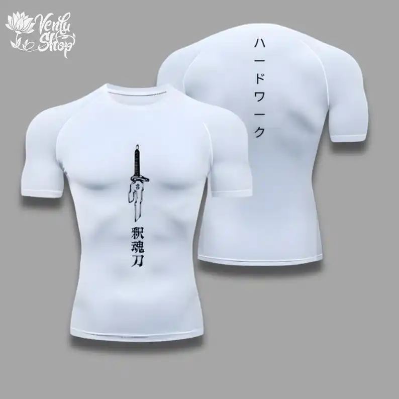 Toji Compression Shirt Sportswear Gymwear Gym Jujutsu Kaisen Compressions Anime Fushiguro Gym Clothing Zenin Anime Gym Muscles image 3
