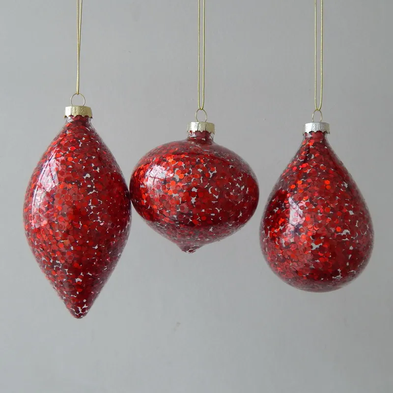 

Красные елочные украшения, изделия ручной работы и подвески