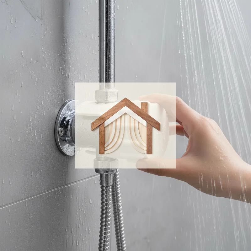 Easy Operate PP Shower Timer Button Holder Waterproof Design Water Control Accessory for Kids Elderly Family Bathrooms