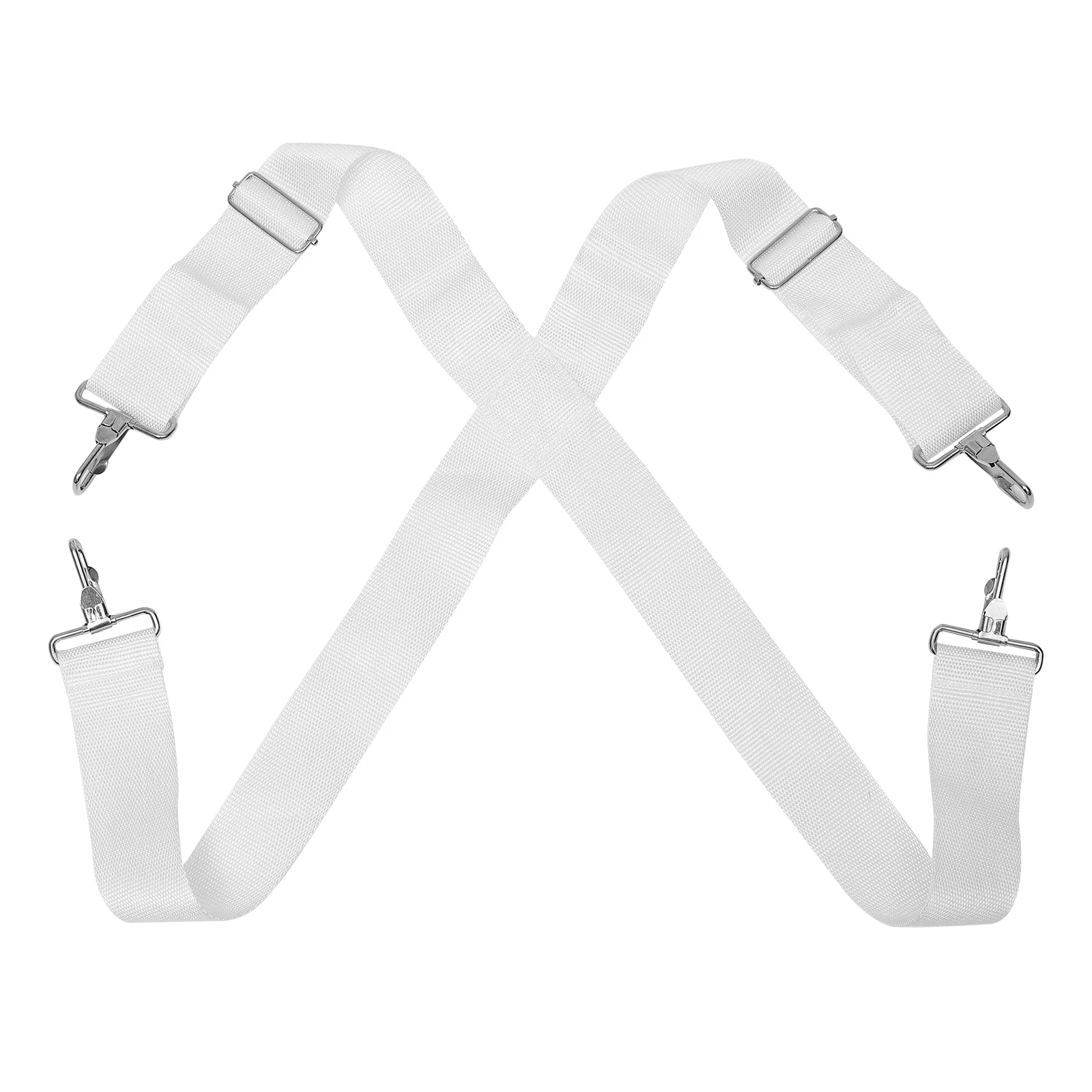 

Drum Shoulder Harness Snare Strap Marching Bass Sling Percussion Instrument Belt White Nylon