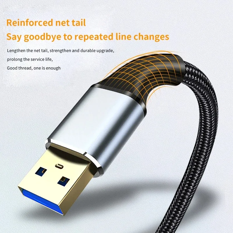 USB 3.0 Extension Cable 5Gbps Fast Data Cable USB Extender Cord for Smart TV Laptop PS3 PS4 Xbox One SSD USB3.0 Extension Cable
