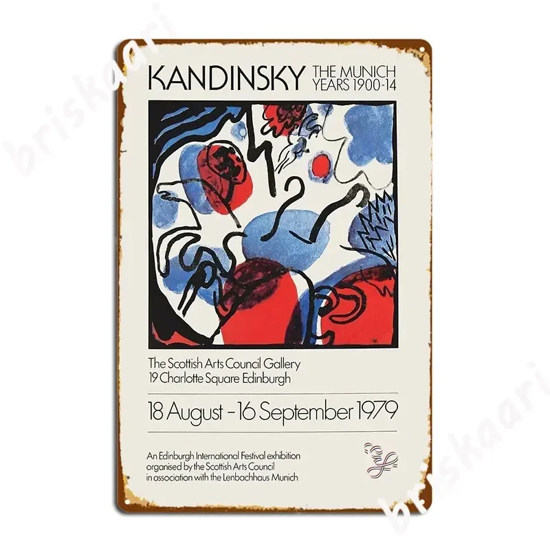 Wassily Kandinsky Exhibition Poster For The Scottish Arts Council Gallery 1958 Poster Metal Plaque Customize Plaques
