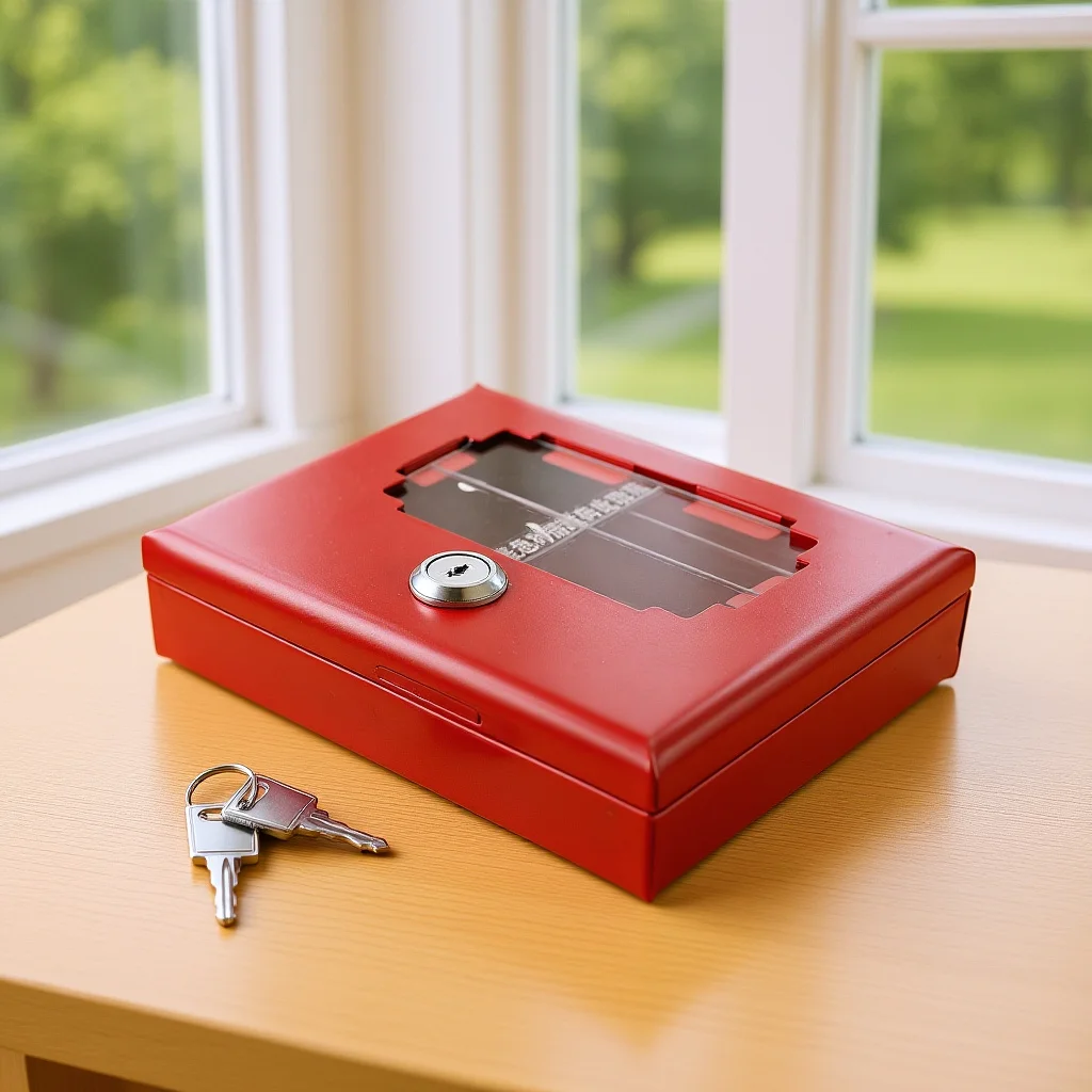 

Wall Mounted Emergency Key Box Heavy Duty Metal Lock Box for Doors Windows Outdoor Indoor Use Key Storage Solution