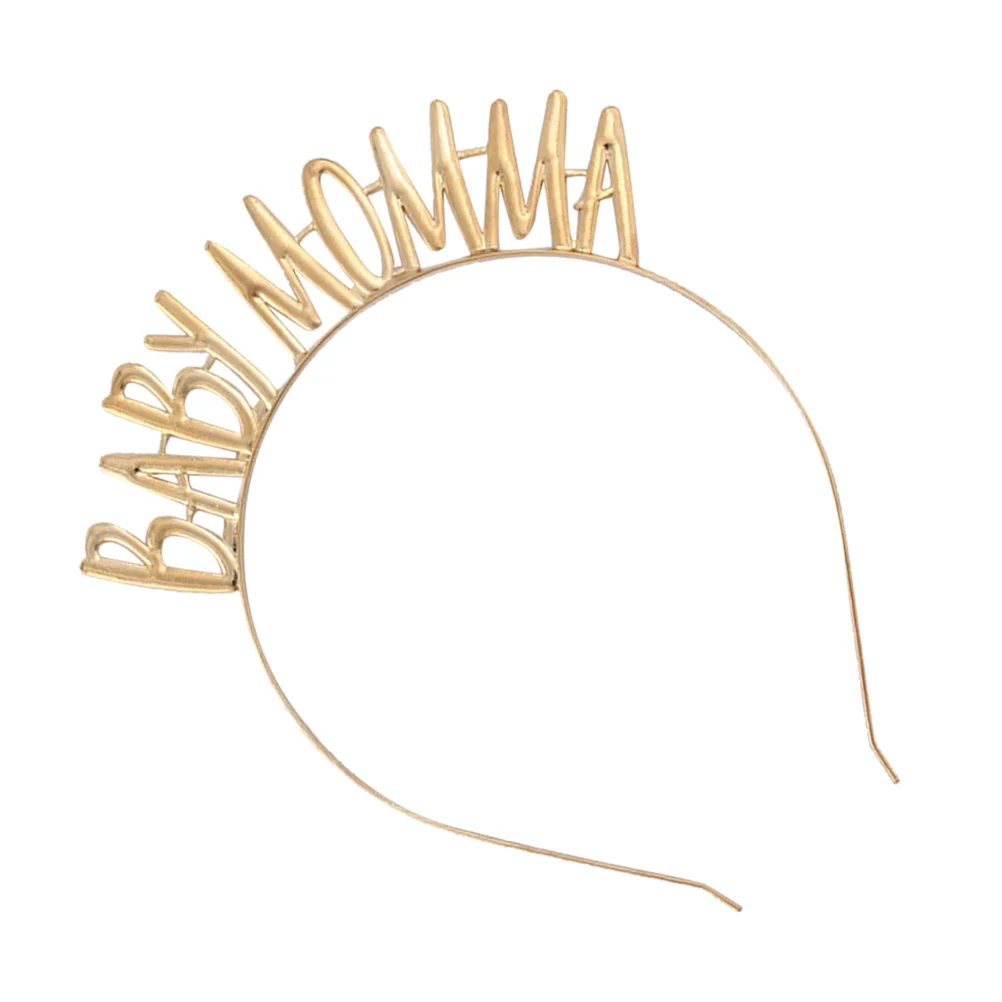 

Golden Letters Alloy Headband Mom Hair Party Costume Lightweight Non-Fading Eye-Catching Decoration Accessory Hair Care Styling