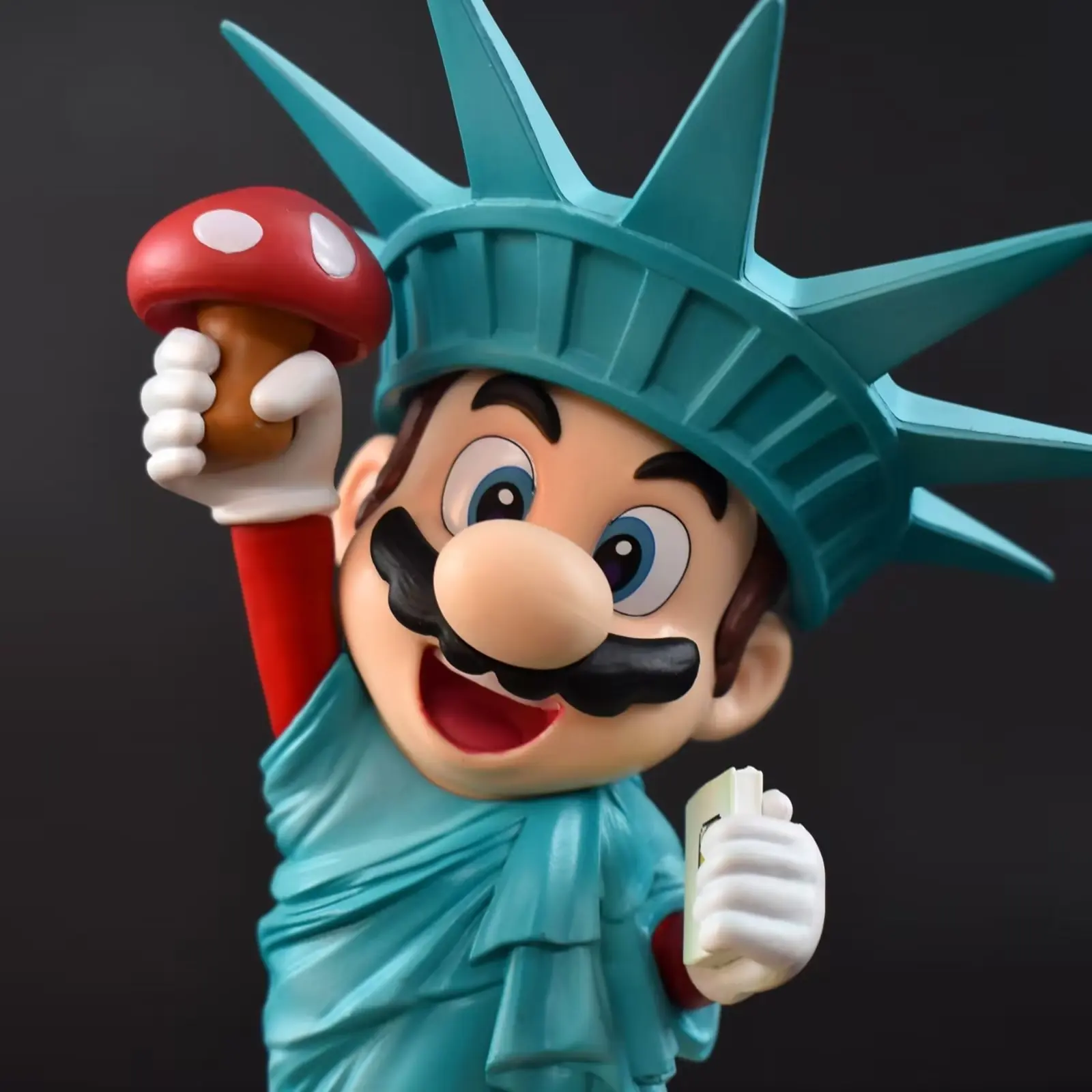 Super Mario as The Statue of Liberty Figure Model Toys for Kids 20cm