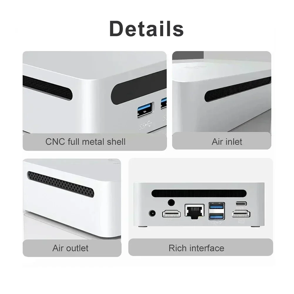 SZBOX R5 5500U R5 7530U / R7 4800H R7 5800H كمبيوتر صغير Windows 11 PRO DDR4 3200MHz NVME SSD WiFi 6 BT 5.2 كمبيوتر ثلاثي العرض