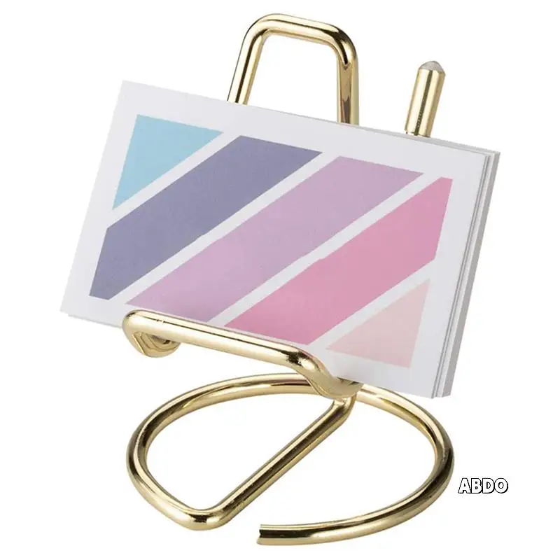 

3X держатель для визитных карточек для стола, металлическая подставка для визитных карточек, настольный держатель для визитных карточек (золотой)