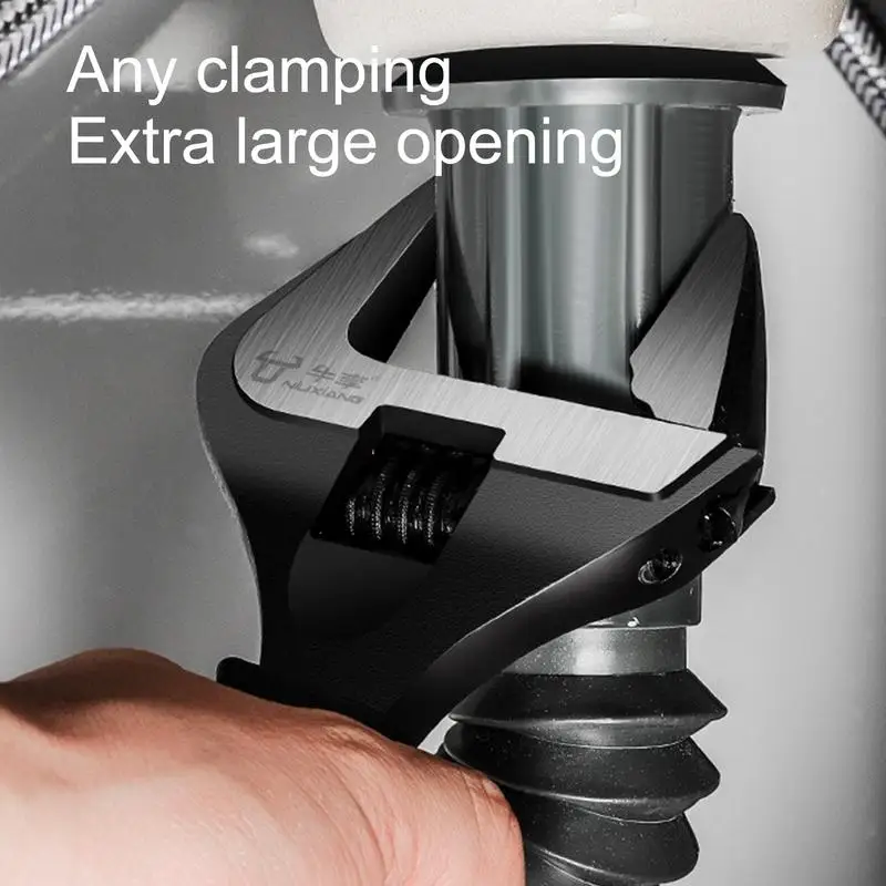 Imagem -06 - Ângulo Ajustável Slide Wrench Forma Crescente Universal Sink Tools Shifter Spanner Boca Larga Forjada Acessório Doméstico