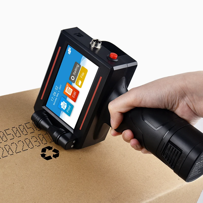 12.7mm Hand Held Inkjet Printer Portable Printing Gun Equipment Expiry Date Label Logo Marking Machine Handheld Imprinter