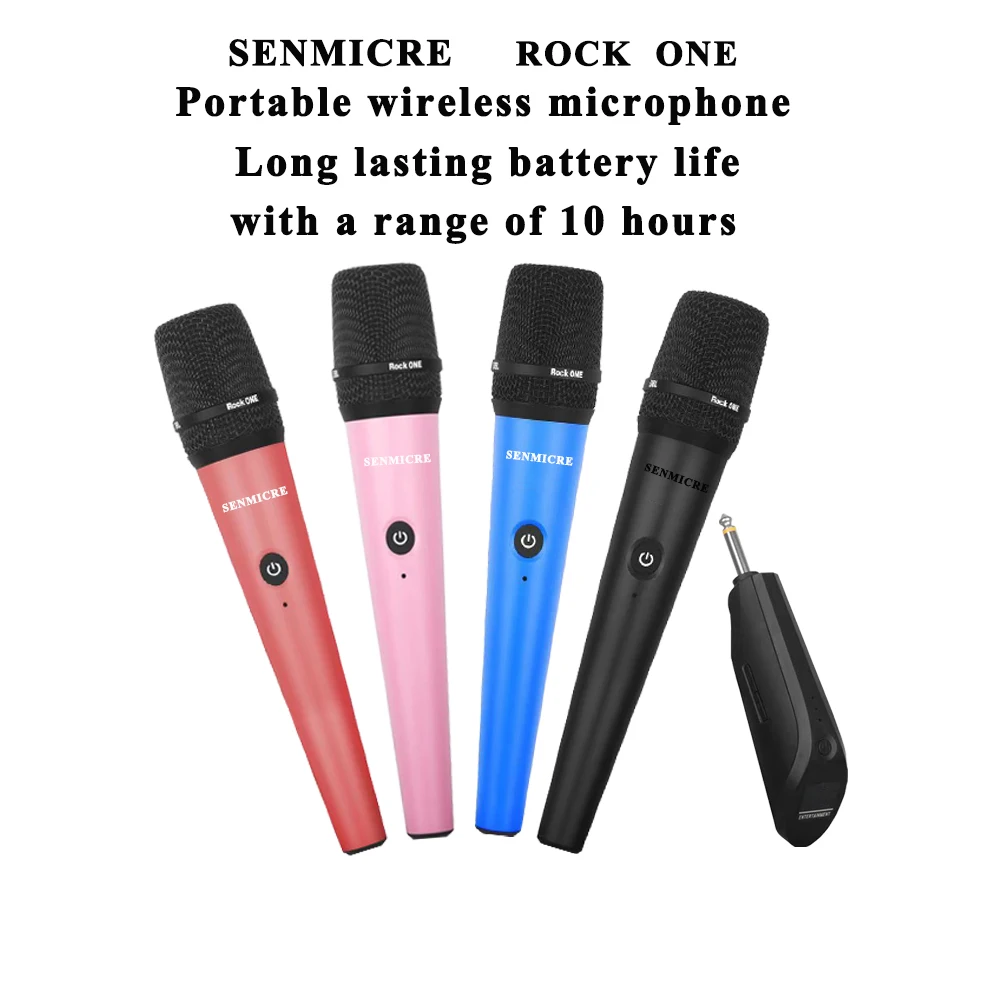 ROCK ONE-micrófono inalámbrico para Karaoke, Kit de sistema UHF, profesional, de mano, para actuación en escenario