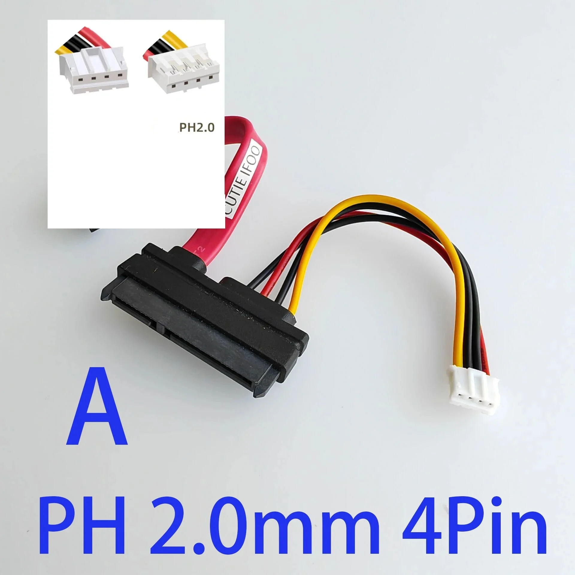 7+15 22P zu SATA Festplatte IDE EH FDD XH2.54 PH2.0 2Pin 4pin PC Power Datenkabel 2in1 für HTPC HIN MINI ITX Mainboard Kabel – Detail 9