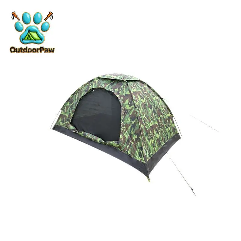 Outdoor camouflage tent waterproof and sunscreen portable automatic tent mountaineering thickened camping tent camping single