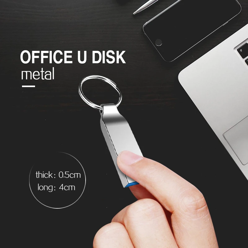USB2.0 Flash Drive with Key Chain Design, 128GB 64GB 32GB 16GB 8GB Fashion Portable Memory Stick