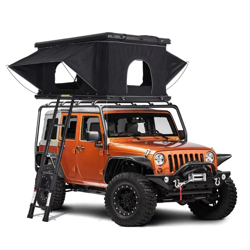 Outdoor Hard-Vehicle Roof Tent — Aluminum Alloy Triangular Model