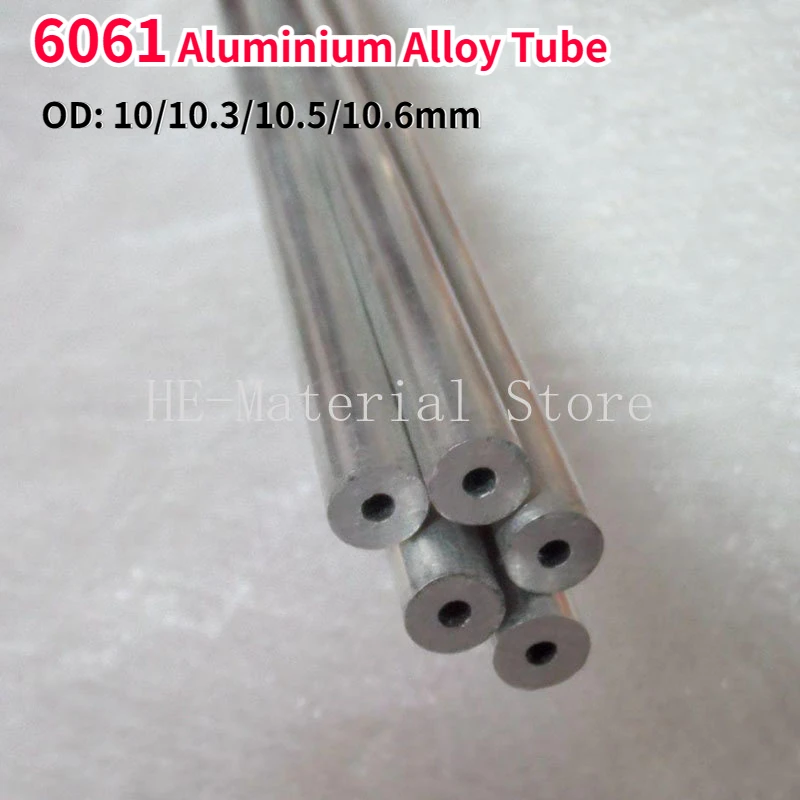 

1Pcs Length 100mm 6061 Aluminium Alloy Tube OD 10/10.3/10.5/10.6mm Diy Aluminum Tube ID 2.5-9mm