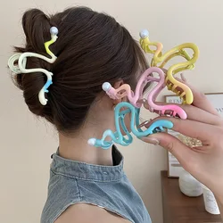 Caterpillar Hair Claws Metal Hairpin Electroplated Alloy Hair Clips Crab For Women Girl Gift Hair Accessories Ponytail Headwear