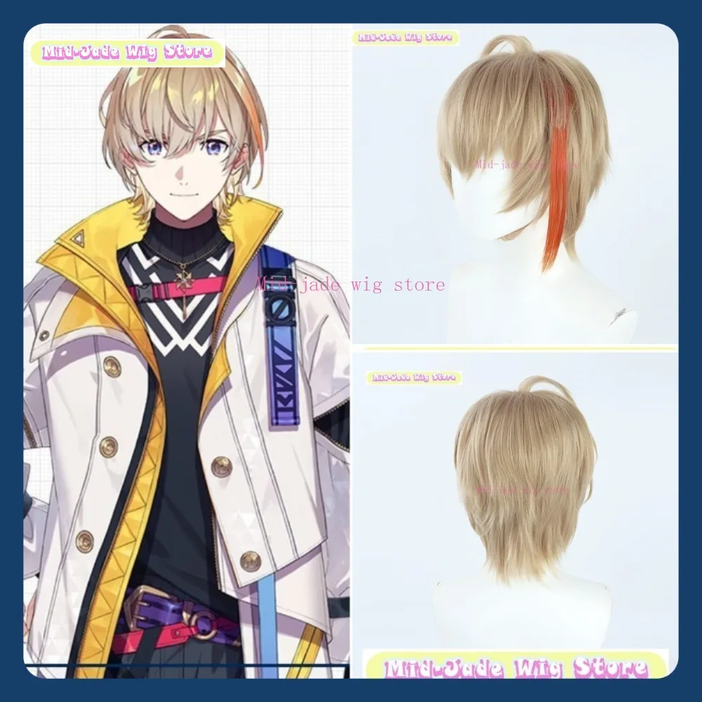 

Mid-jade Wig NIJISANJI Fuuta Kaneko VOLTACTION Cosplay Wig Anime Game Role-playing Synthetic Hair Halloween Party Costumes Props