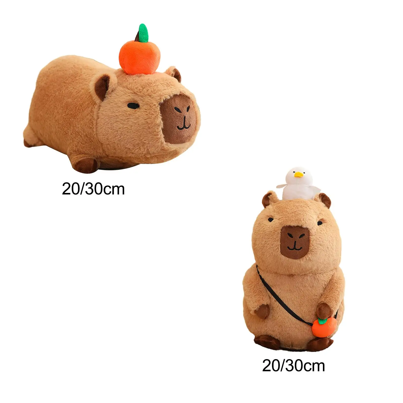 Brinquedo de pelúcia capivara de brinquedo macio com som, boneca animal de brinquedo capivara de quarto, animal de pelúcia bonito para crianças adolescentes