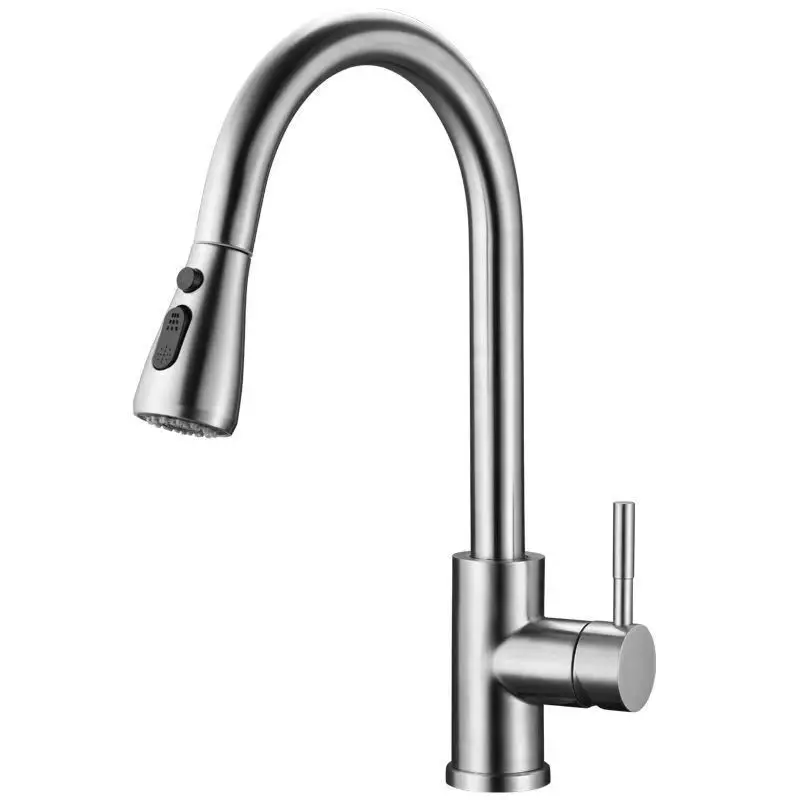 304 Stainless Steel Black Kitchen Faucet Hot and Cold Faucet Sink Rotatable Single Cooling for Kitchen robinet de cuisine