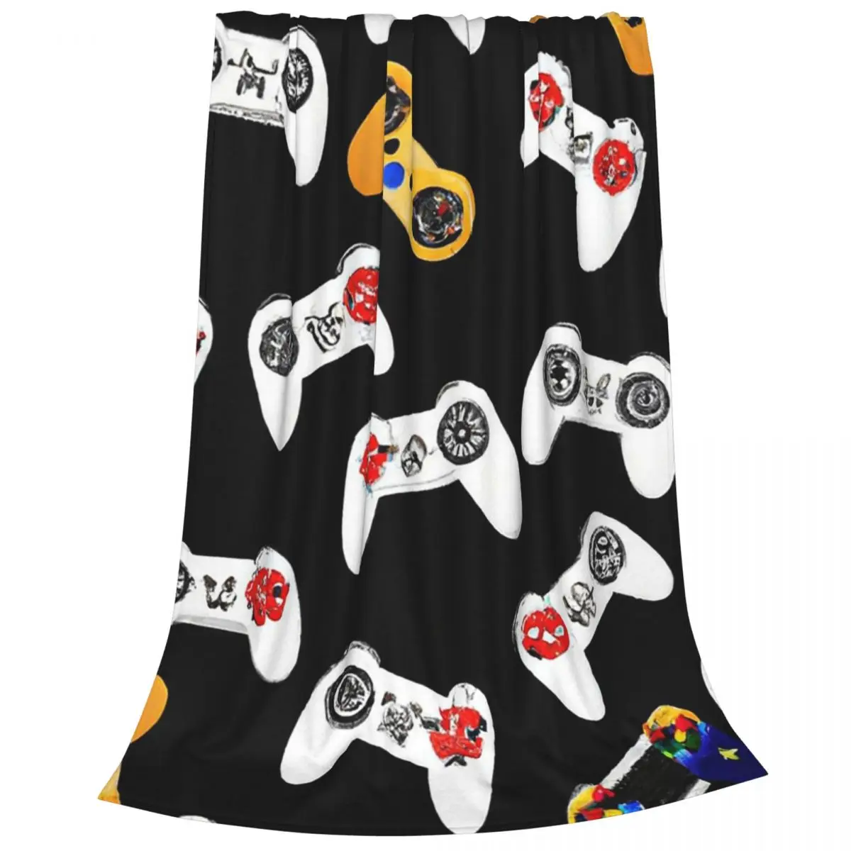 Gaming Controllers Pattern Blanket Flannel Warm Sofa Throw Blankets For Home Bedroom Outdoor Throws Bedspread Quilt