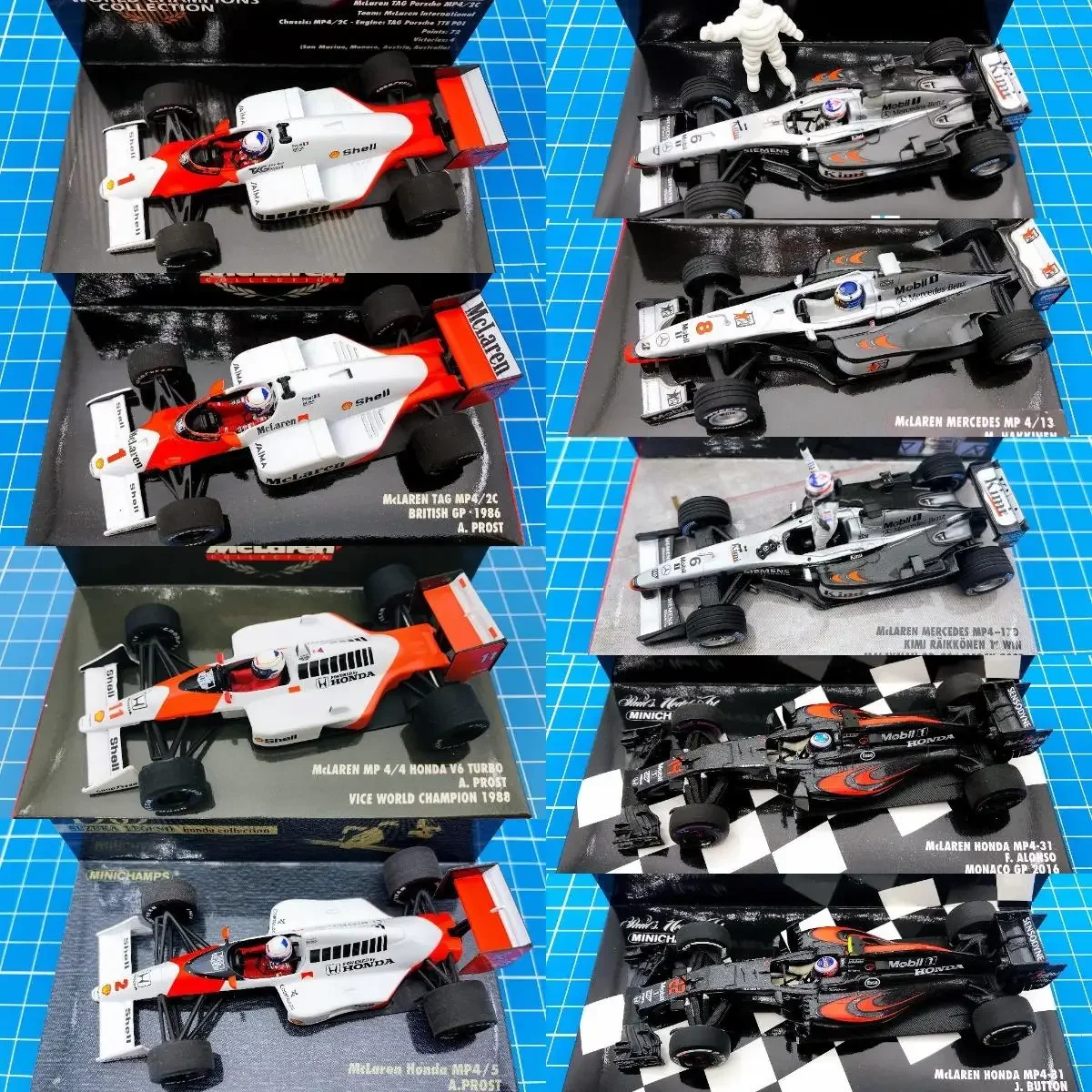 Minichamps 1:43 F1 MP4/2-31 Prost Vettel Hakkinen Raikkonen Alonso Barton Limited Edition Resin Metal Static Car Model Toy Gift
