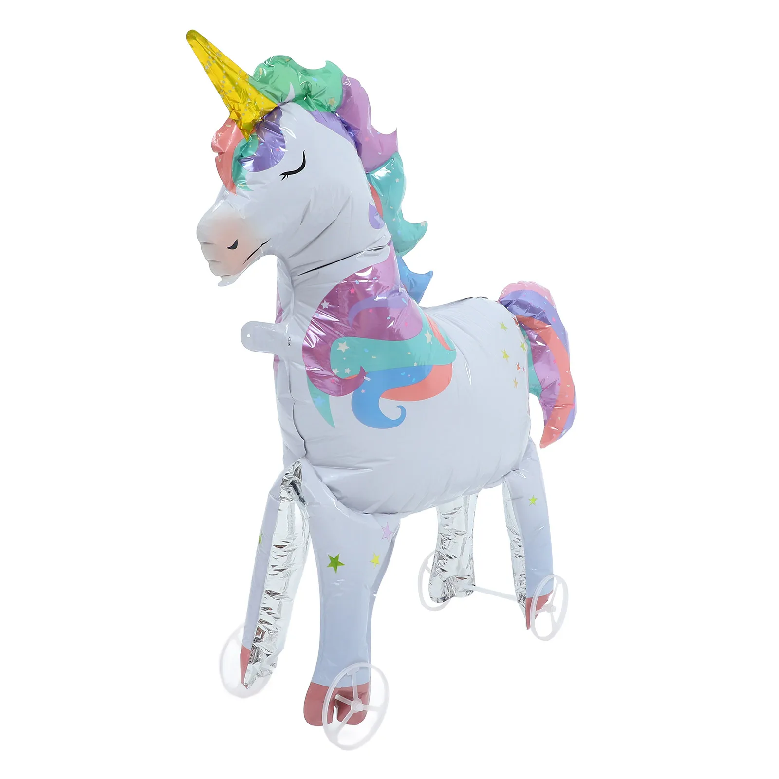 

Large Inflatable Balloon Standing on Wheels Party Decoration Novelty Foil Balloon Table Centerpiece Photo Prop