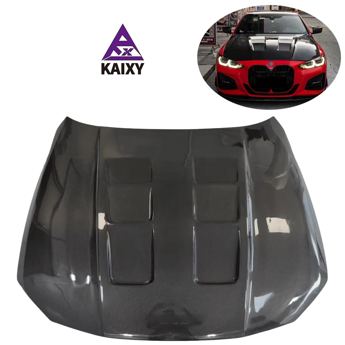 

R Style Carbon Fiber Hood for BMW 4Series G22 Bonnet