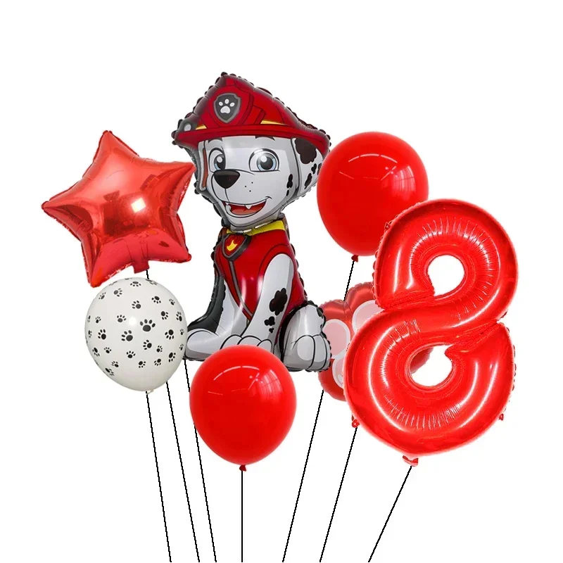 7pcs Paw Patrol Party Balloon Figure Sky Chasing Marshall Dog Aluminum Film Balloon Boy Girl Birthday Party Decoration Gift - view 5