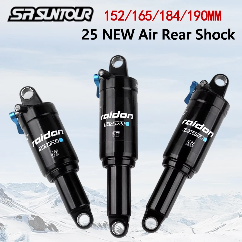 

25 New SR SUNTOUR Bicycle Rear Shock MTB Mountain Bike Air Rear Shock 152/165/184/190mm XC Air Suspension Absorber Bicycle Parts