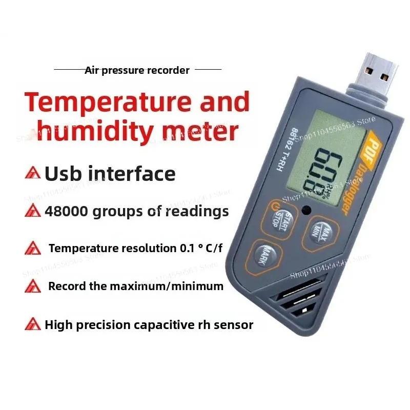 88162 High Precision USB Temperature Humidity Data Logger Cold Chain Recorder for Warehouse