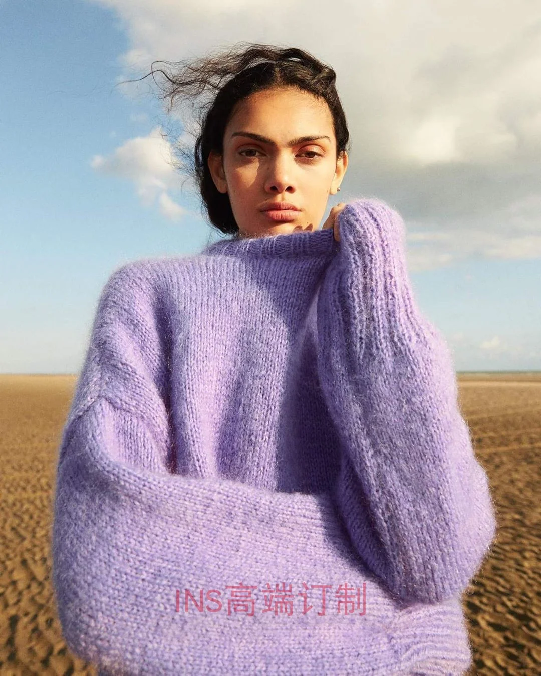 Autumn Women's Knitted Sweater Round Neck Pullover Handmade Needle Knitted New Top Women's Long sleeved Top oversize