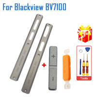 NewOriginal Rear Cover Middle Metal Frame Piece Left and Right Decorative Parts+Side Button Key Accessories For Blackview BV7100