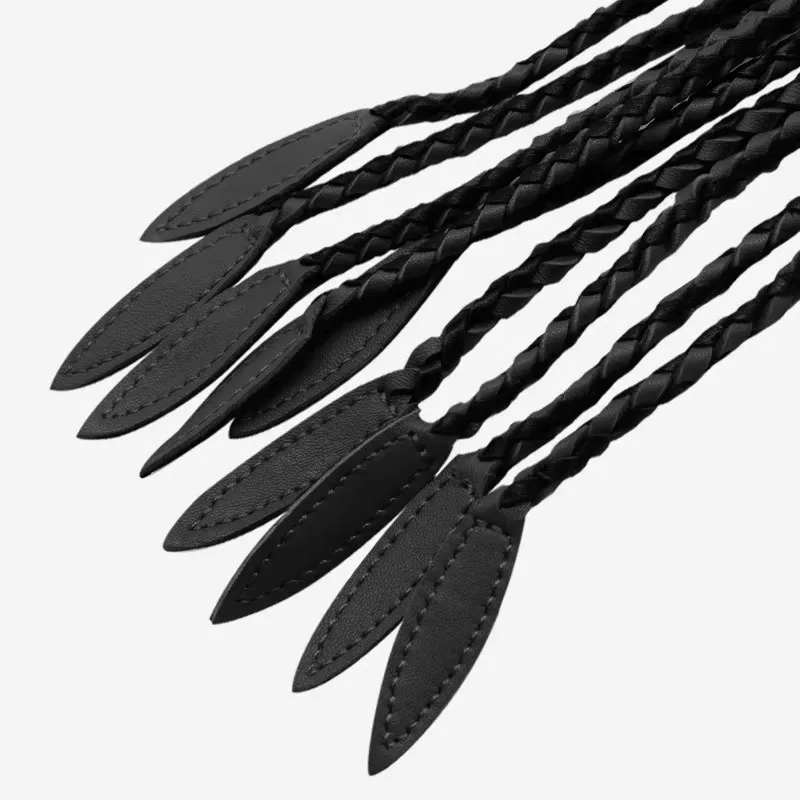 78 سنتيمتر سوط جلد البقر الحقيقي ، 9 ضفيرة اليدوية جلد طبيعي الثور سوط جلد البقر ركوب الخيل سوط #4