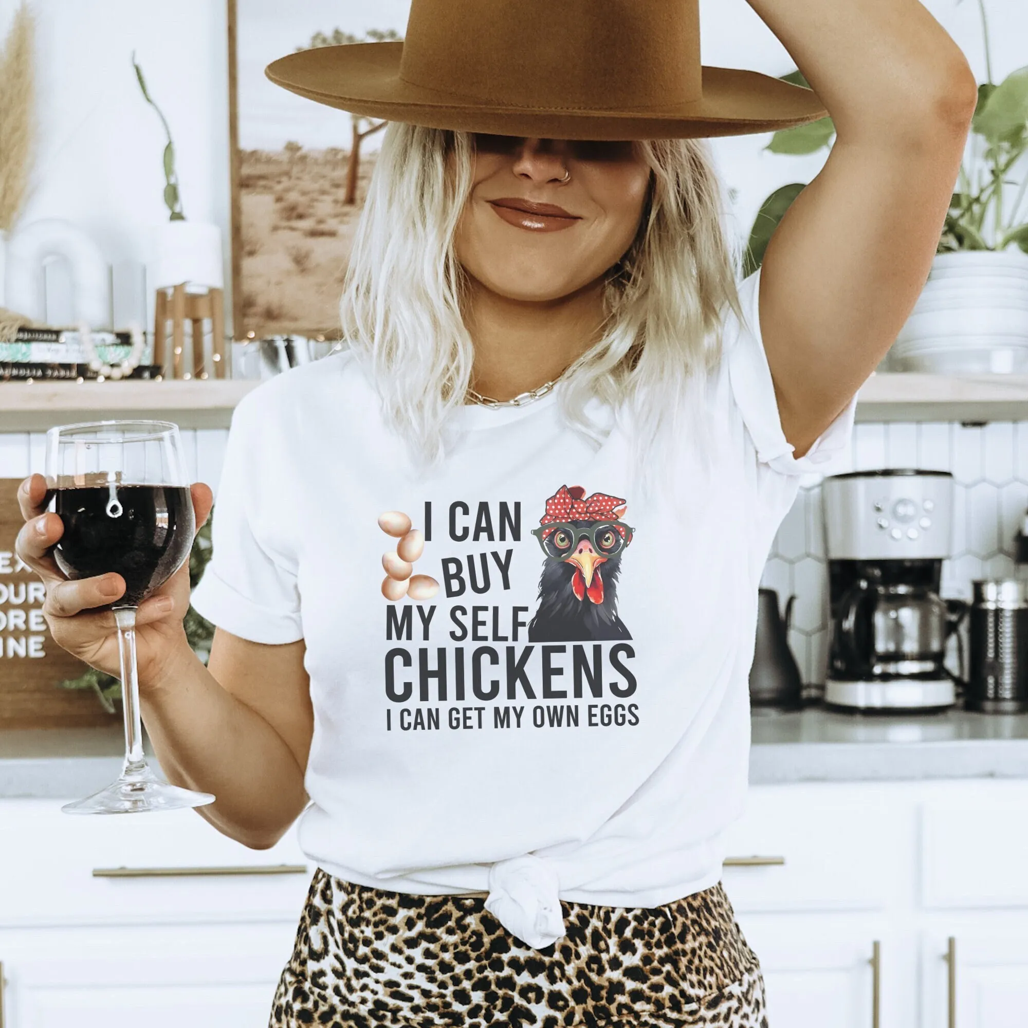 I can buy myself chickens get my own eggs Funny Chicken T Shirt hatch Farmhouse EmpowermenT