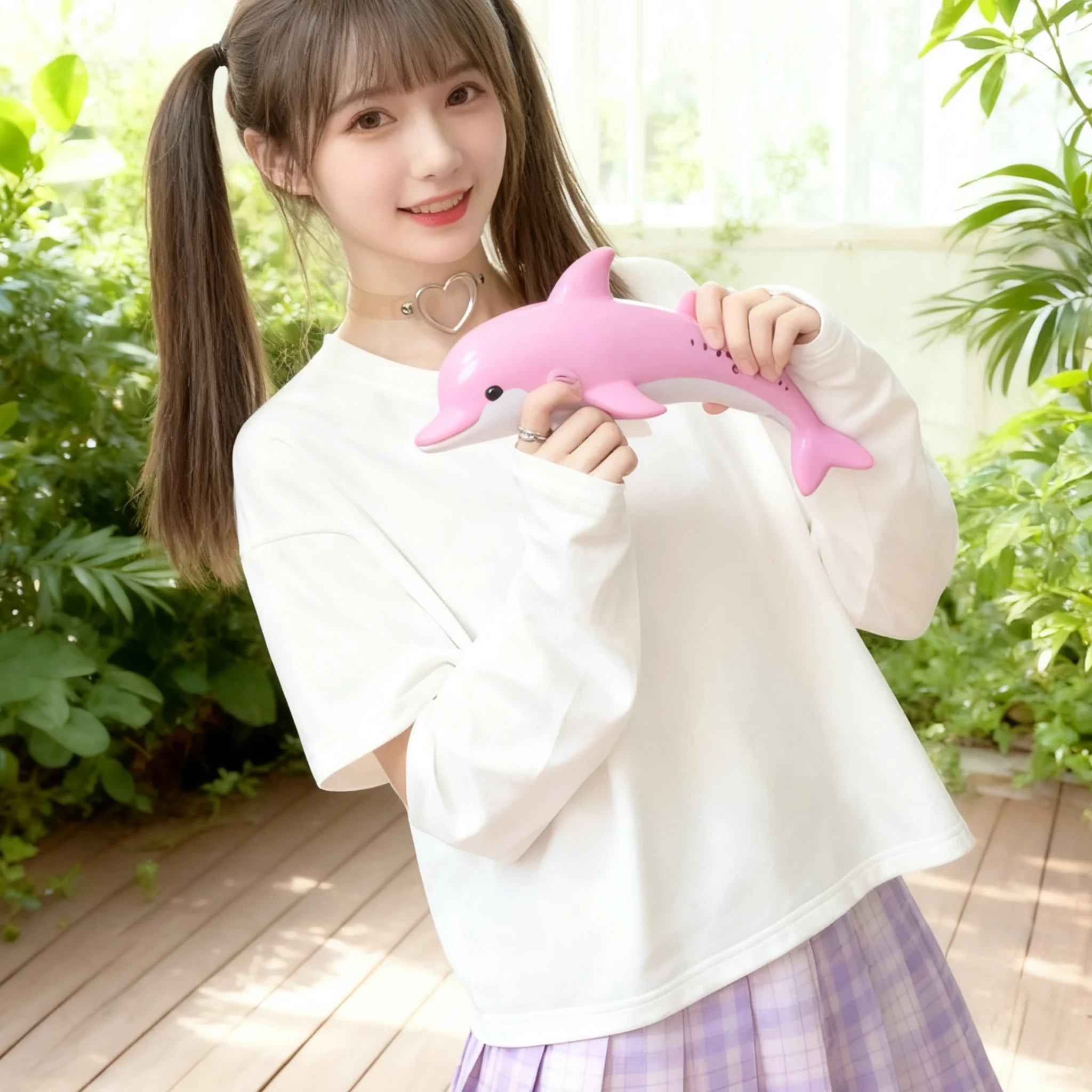 

European American Y2K Sweet And Cute JK Two Sleeve Printed Round Neck Short Sleeved T shirt Women's Versatile Bottom Shirt