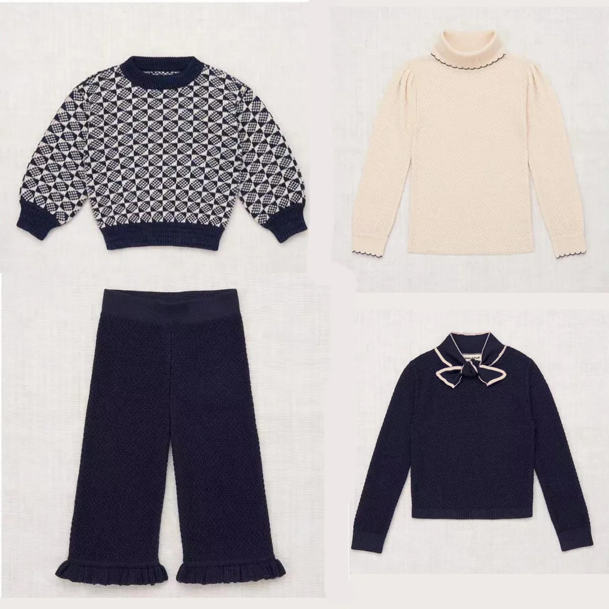 

Kids Sweaters 2023 New Spring MP Brand Girls Cute Knit Pullover Sweater Baby Child Cotton Outwear Tops Clothes