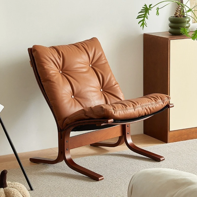 

Nordic light luxury designer Norway medieval Internet celebrity sofa chair home living room retro leisure chair balcony single