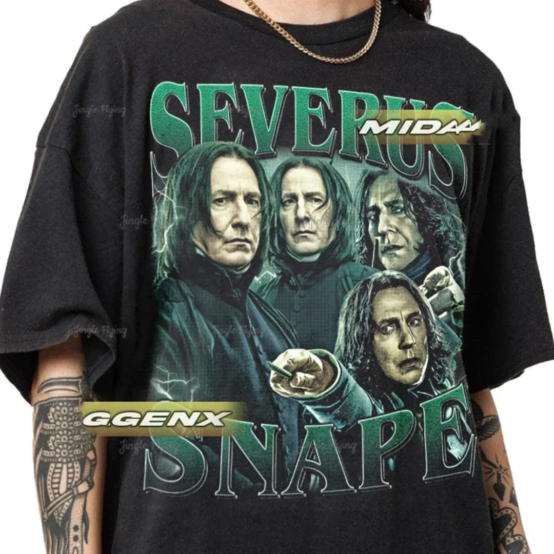 Limited Severus Snape Vintage T-Shirt 100% Cotton Omage Tribute Aesthetic Sweatshirt Men's T-Shirt