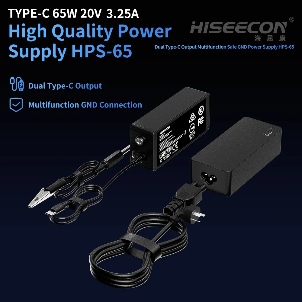 

Зарядное устройство HISEECON 65 Вт PD Type-C, адаптер питания GaN+ Magcube Fast Wall Charger для MacBook Pro/Air, Galaxy, iPhone 15/14/Plus/