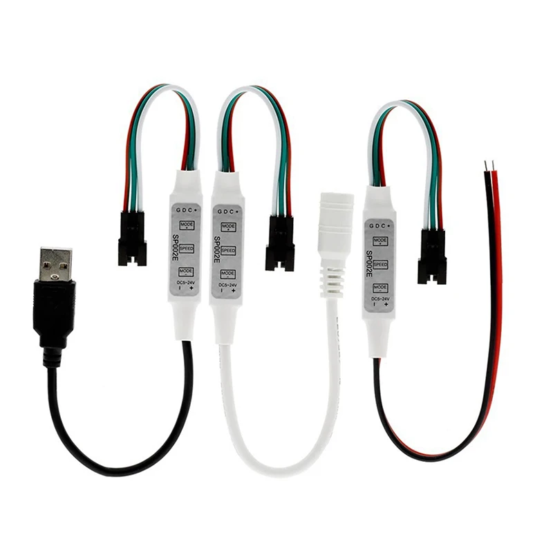 

Mini SP002E Controller For Pixel LED Strip Light USB 3 4 Key LED Light Strip Music Bluetooth DC5V-24V