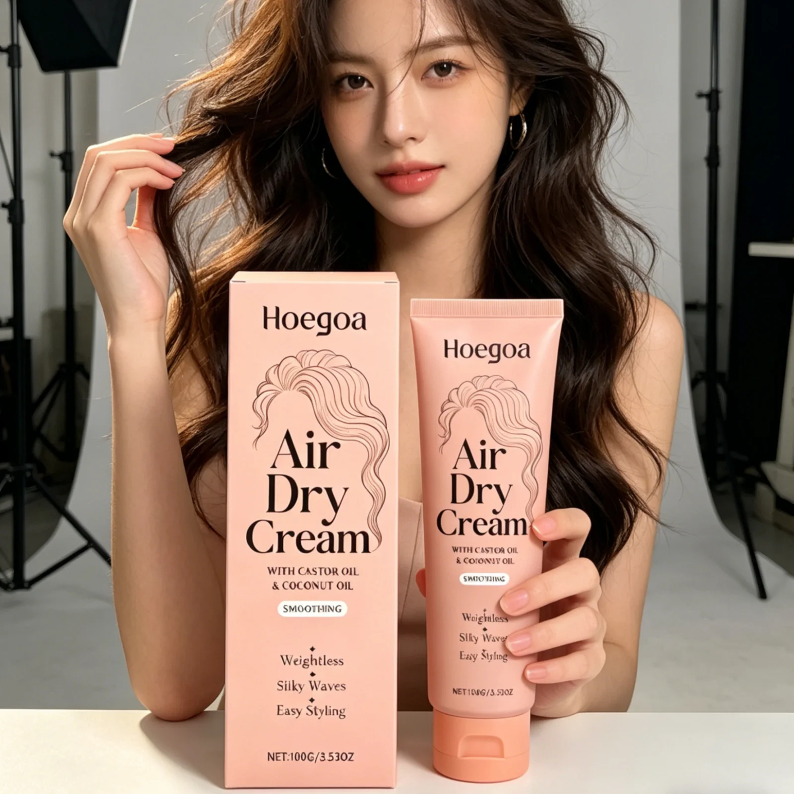 

Hoegoa Hair Styling Spray Long Lasting Hold Volumize Hair Nourishing Frizz Control Silky Smooth Lightweight Curl Defining Spray
